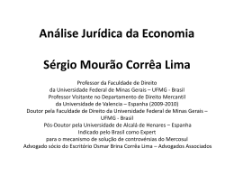 Análise Jurídica da Economia Sérgio Mourão Corrêa Lima