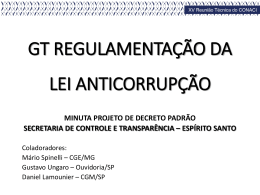GT Regulamentação da Lei Anticorrupção_Secont-ES