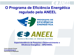 Apresentação Programa Eficiência Energética ANEEL - PPT