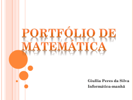 Portfólio de matemática - Giullia