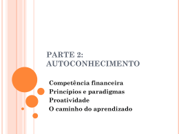 PARTE 2: AUTOCONHECIMENTO - Prof. Elisson de Andrade