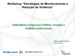 FBSP Workshop Maranhão Maio de 2015