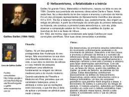 Galileu foi grande Físico, Matemático e Astrônomo, nasceu