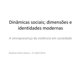 Dinâmicas sociais e dimensões e identidades modernas - iscte-iul