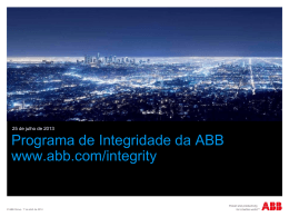 O Programa de Integridade da ABB