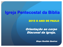 servir às mesas - Igreja Pentecostal da Bíblia