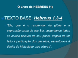 O Livro de HEBREUS (1)