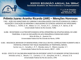 Prêmio Juarez Aranha Ricardo (JAR) – Menções Honrosas