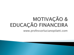 PALESTRA - EDUCAÇÃO FINANCEIRA