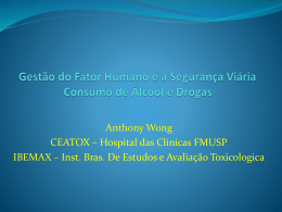 “Consumo drogas/álcool” – Prof. Dr. Anthony Wong – FMUSP