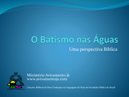 O Batismo das Águas