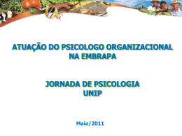 Psicologo Organizacional na Embrapa 2011 UNIP