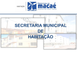 Slide 1 - Prefeitura Municipal de Macaé