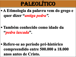 Paleolítico - Colégio Pueri Pax