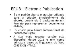 EPUB – Eletronic Publication