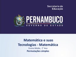 Permutações simples - Governo do Estado de Pernambuco