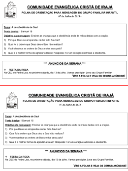 Slide 1 - Comunidade Evangélica Cristã de Vila da Penha