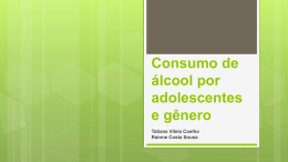 Consumo de álcool entre adolescentes e gênero