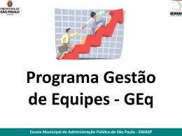 GEq M8 - Prefeitura de São Paulo