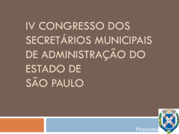 IV Congresso dos secretários municipais de administração do