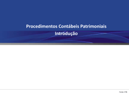3. A Introdução aos Procedimentos Contábeis Patrimoniais - CRC-ES