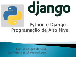 Python e Django #U2013 Programa#U00e7#U00e3o