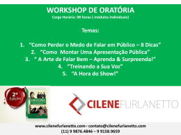 Workshop Oratória - Cilene Furlanetto