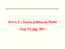 AULA 2 * Teoria política de Platão