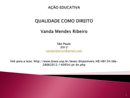 Faça – Apresentação Vanda Ribeiro