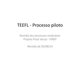TEEFL - Processo piloto