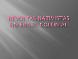 revoltas nativistas no brasil colonial
