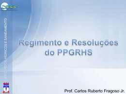 Regimento do PPGRHS - Universidade Federal de Alagoas