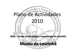 GEAL - Plano de Actividades para 2010