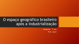 O Espaço Geográfico - Escola Rainha do Brasil