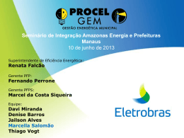 Eletrobras - PROCEL GEM - Associação Amazonense de Municípios