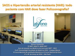 SAOS e Hipertensão arterial resistente (HAR)