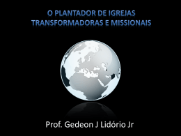 Palestra Pr. Gedeon Lidório (sábado)