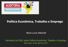 Seminário do PSOL sobre Política Econômica, Trabalho