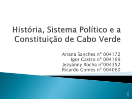 História, Sistema Político e a Constituição de Cabo Verde