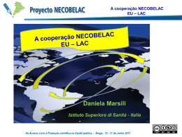 Daniela Marsili: A cooperação NECOBELAC EU-LAC