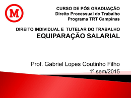 equiparação salarial - Gabriel Lopes Coutinho Filho
