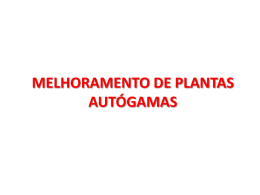 MELHORAMENTO DE PLANTAS AUTÓGAMAS