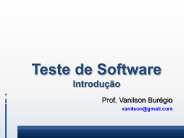 O que é teste de software?