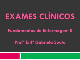 EXAMES CLÍNICOS - Colégio Dom Feliciano