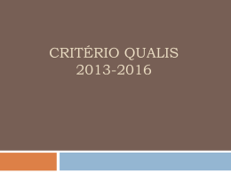 Critério qualis 2013-2016