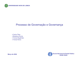 Apresentação Processos de Governação e Governança
