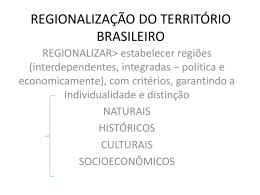 REGIONALIZAÇÃO DO TERRITÓRIO BRASILEIRO2 111