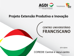 Projeto Extensão Produtiva e Inovação – AGDI