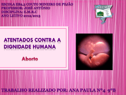 Aborto - Agrupamento de Escolas do Couto Mineiro do Pejão