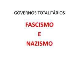 GOVERNOS TOTALITÁRIOS